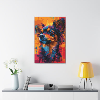 Chihuahua Dog - Abstract Illustration Canvas Gallery Wraps