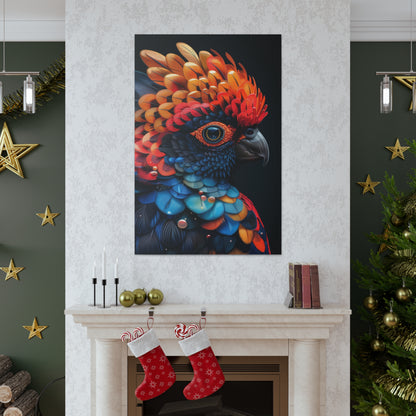 Beautiful Bird - Abstract Illustration Canvas Gallery Wraps