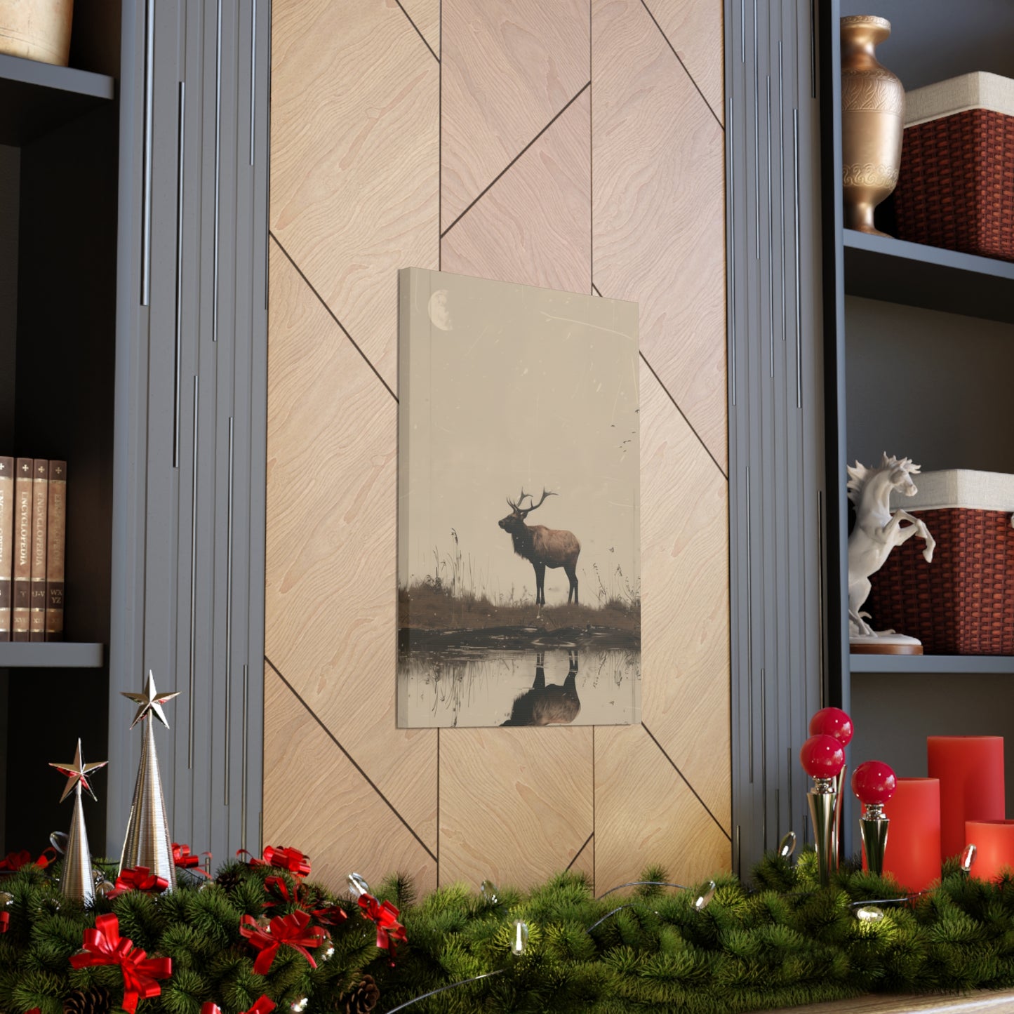 Moose Digital Illustration Canvas Gallery Wraps