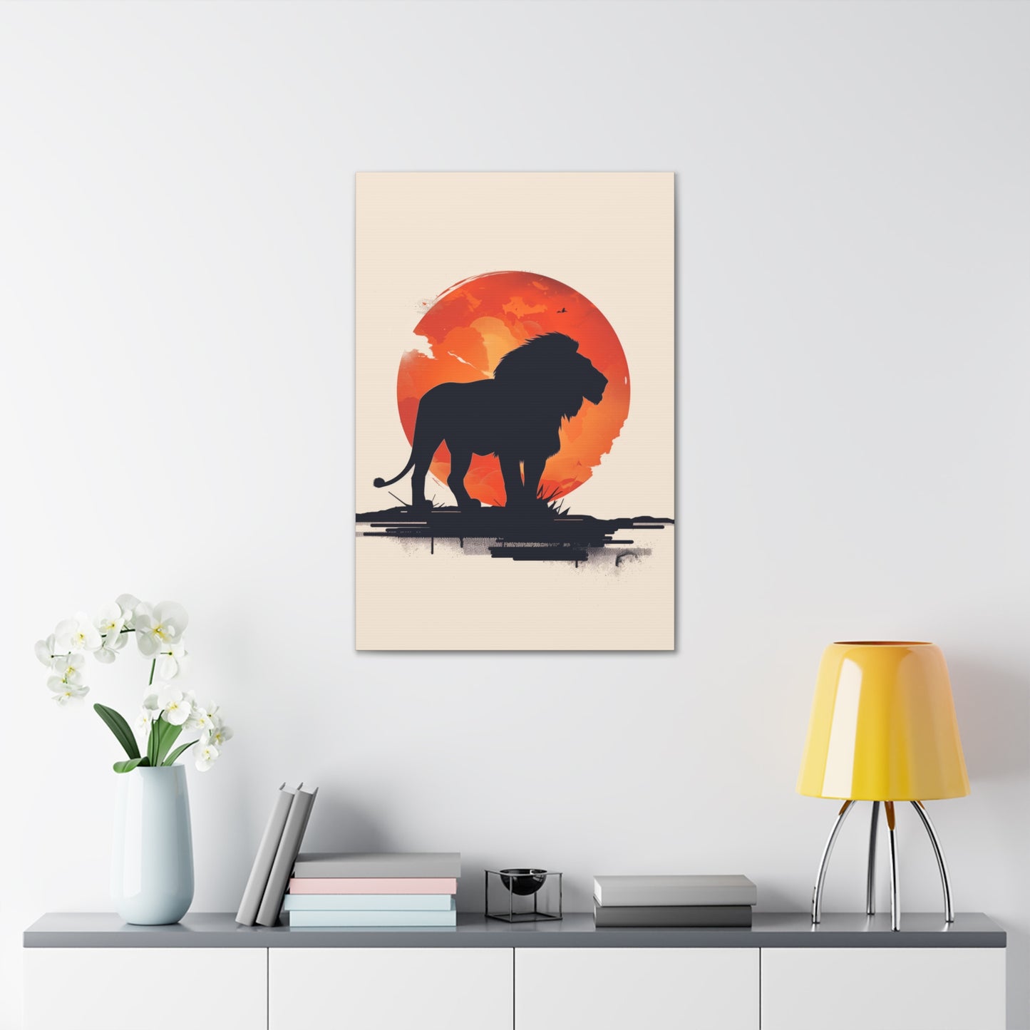 Lion Digital Illustration Canvas Gallery Wraps