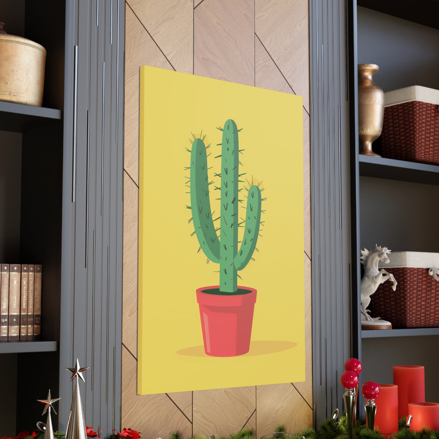 Cactus Plant - Illustration Canvas Gallery Wraps