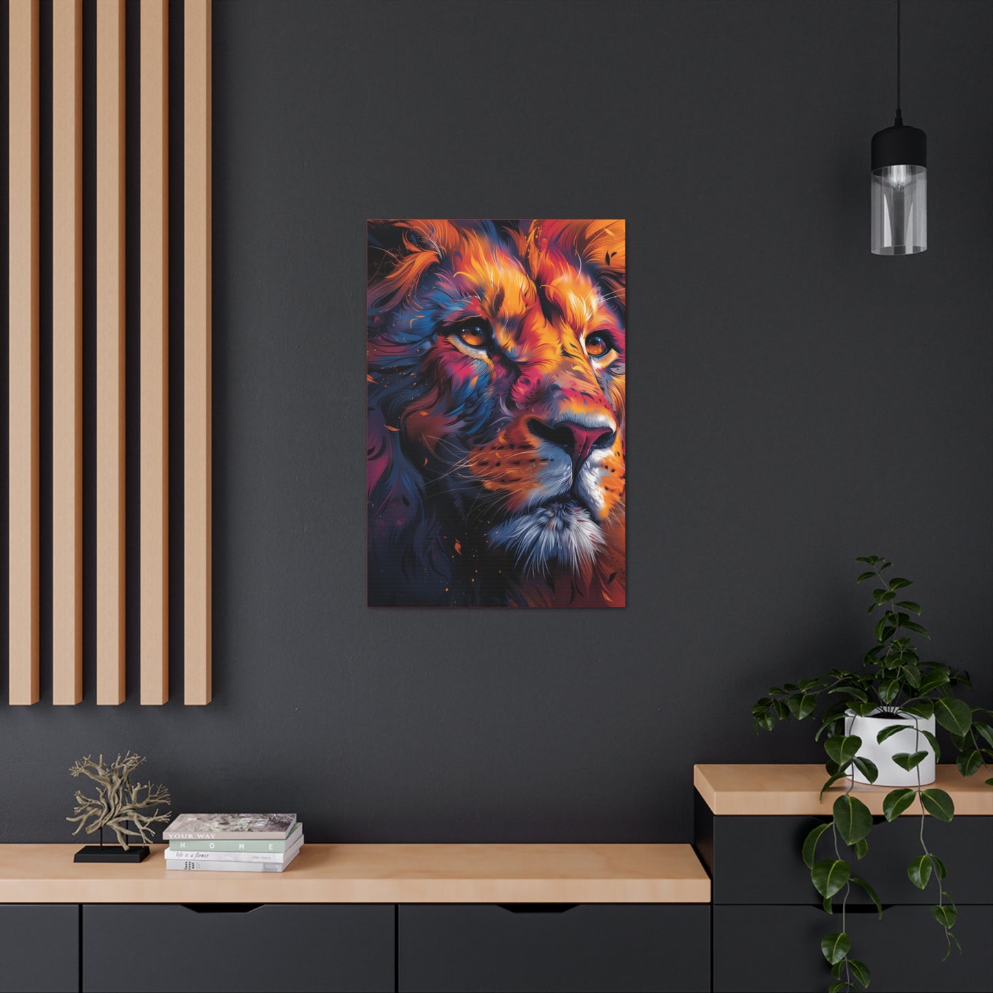 Lion - Illustration Canvas Gallery Wraps