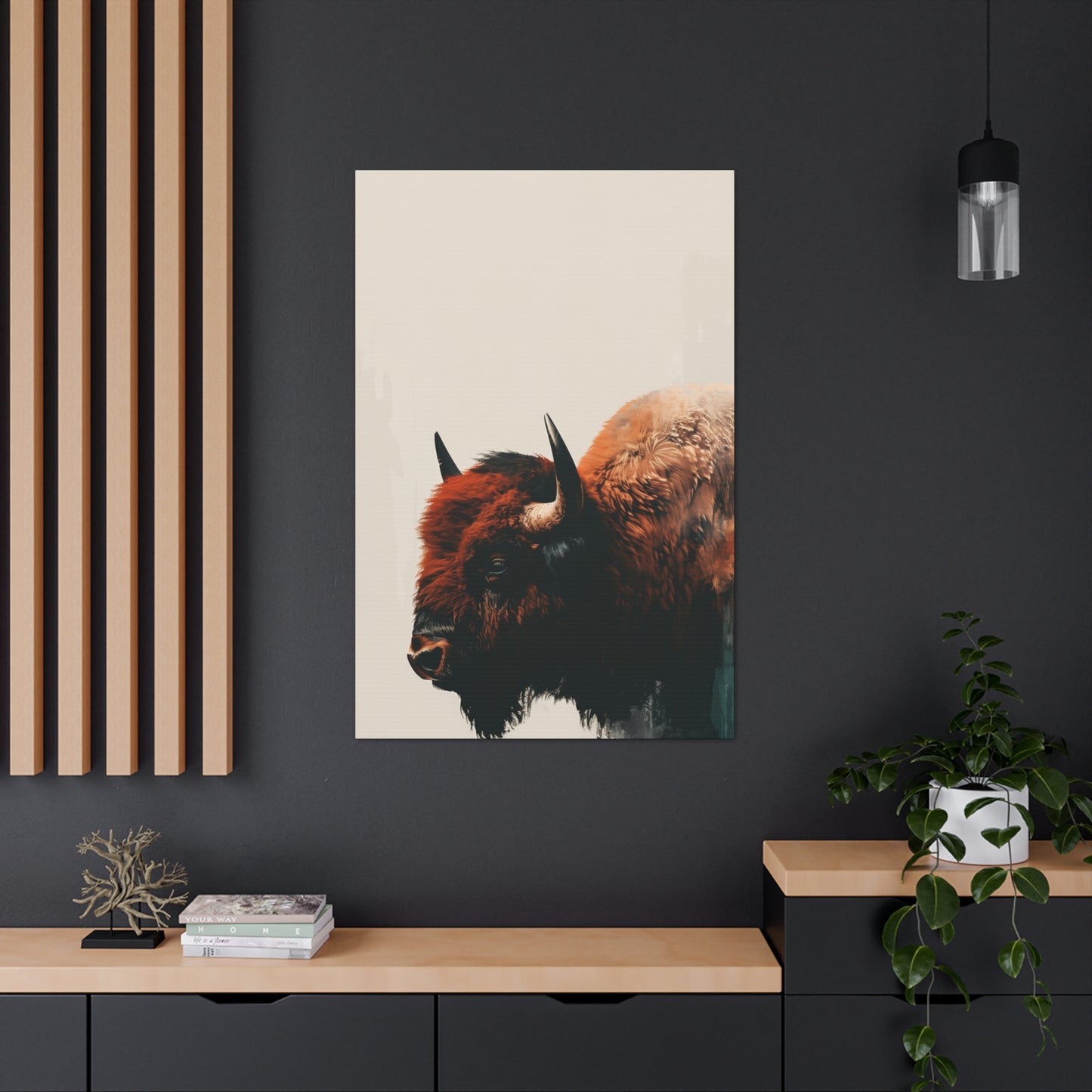 Bison - Illustration Canvas Gallery Wraps