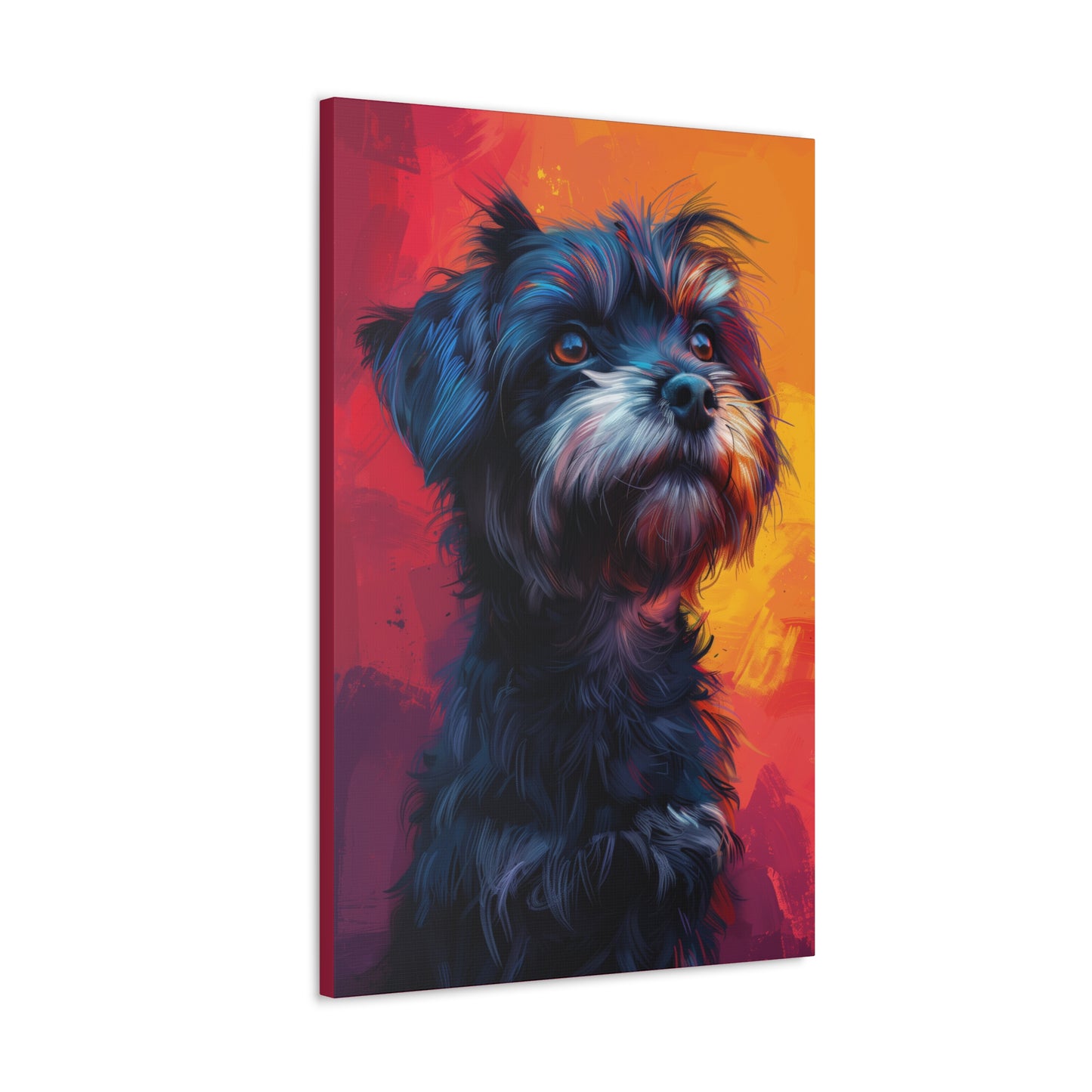 Rottweiler Dog - Abstract Illustration Canvas Gallery Wraps