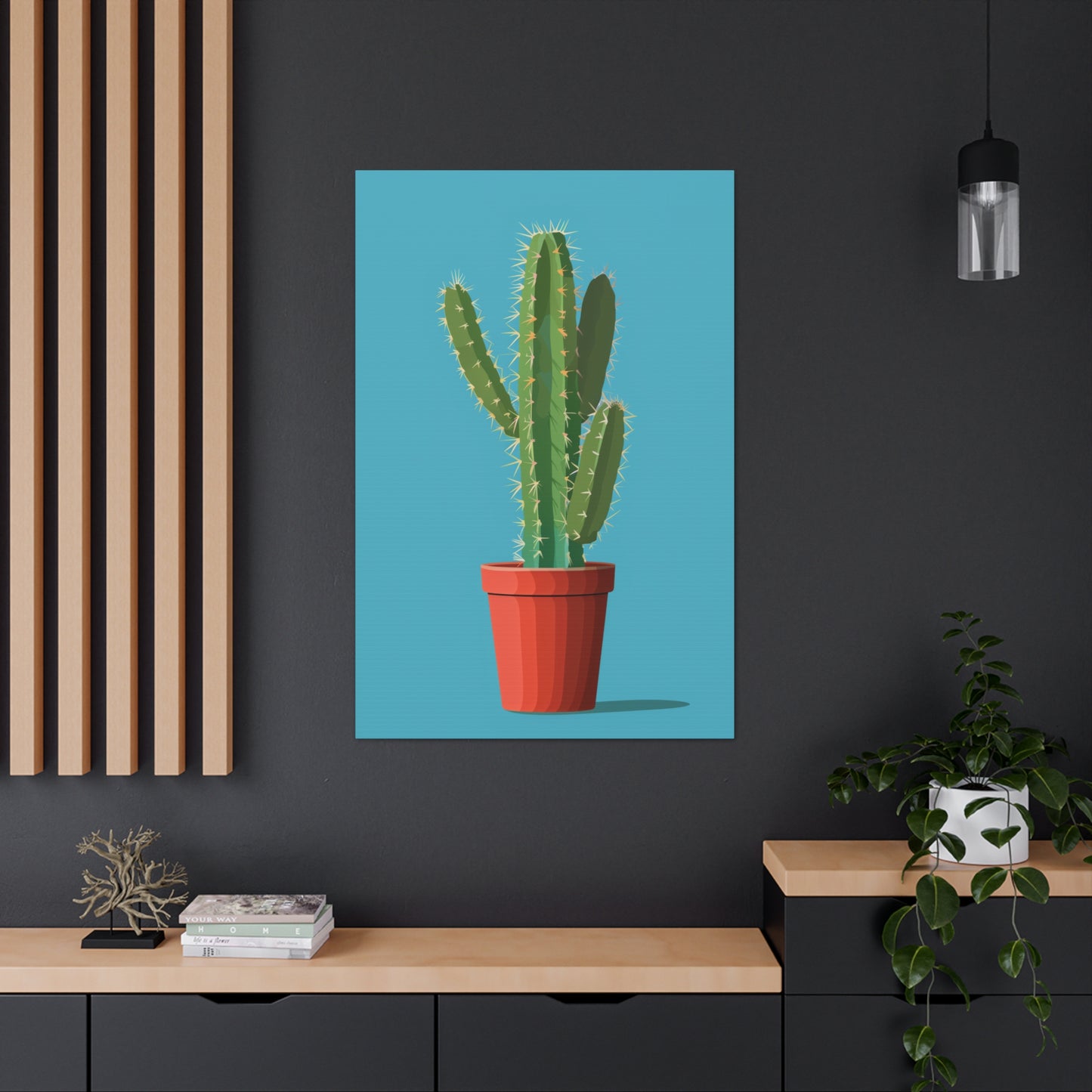 Cactus Plant - Illustration Canvas Gallery Wraps