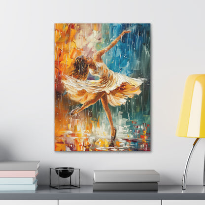 Dancing in the Rain - Leonid Afremov Style Digital Print Canvas Gallery Wraps