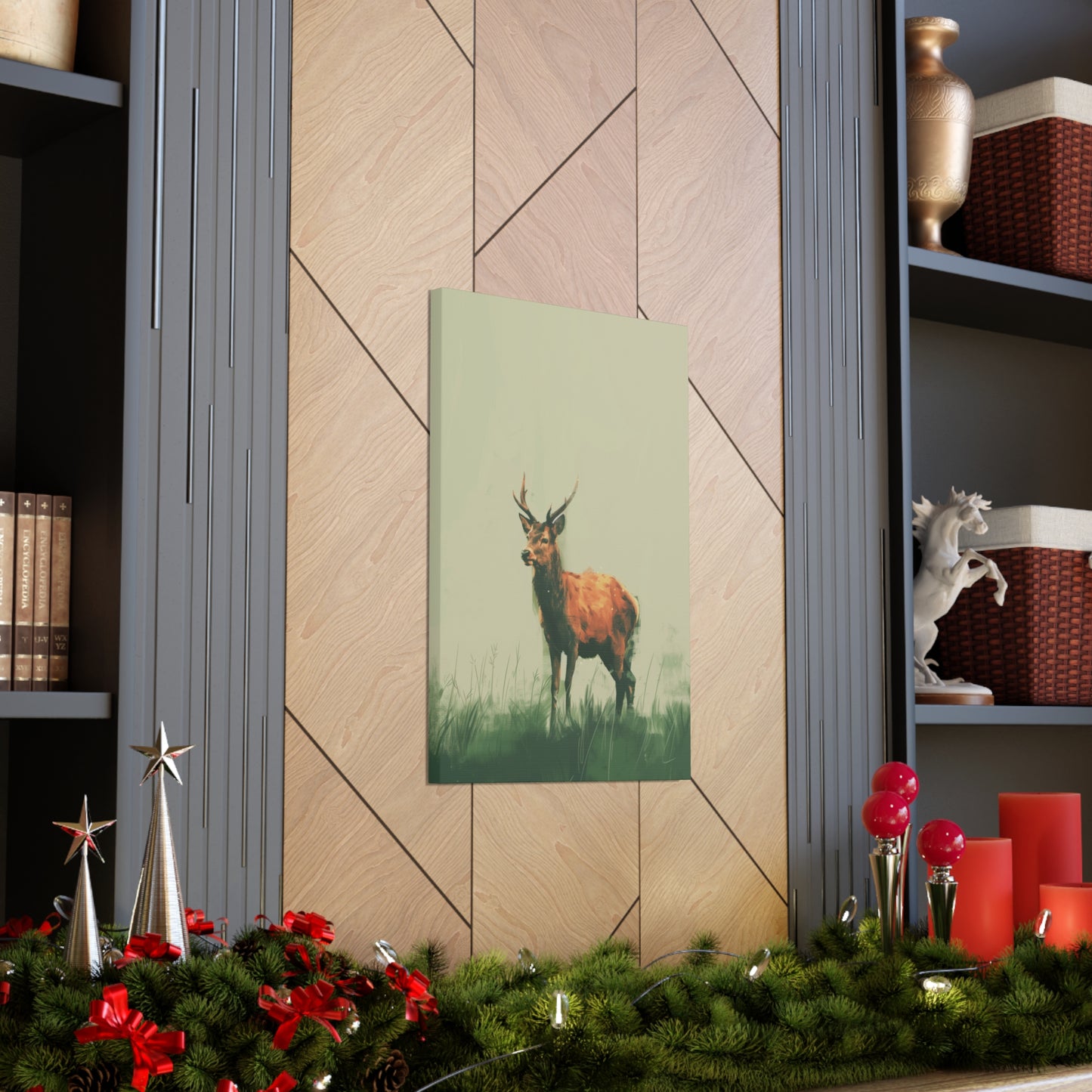 Reindeer Digital Illustration Canvas Gallery Wraps