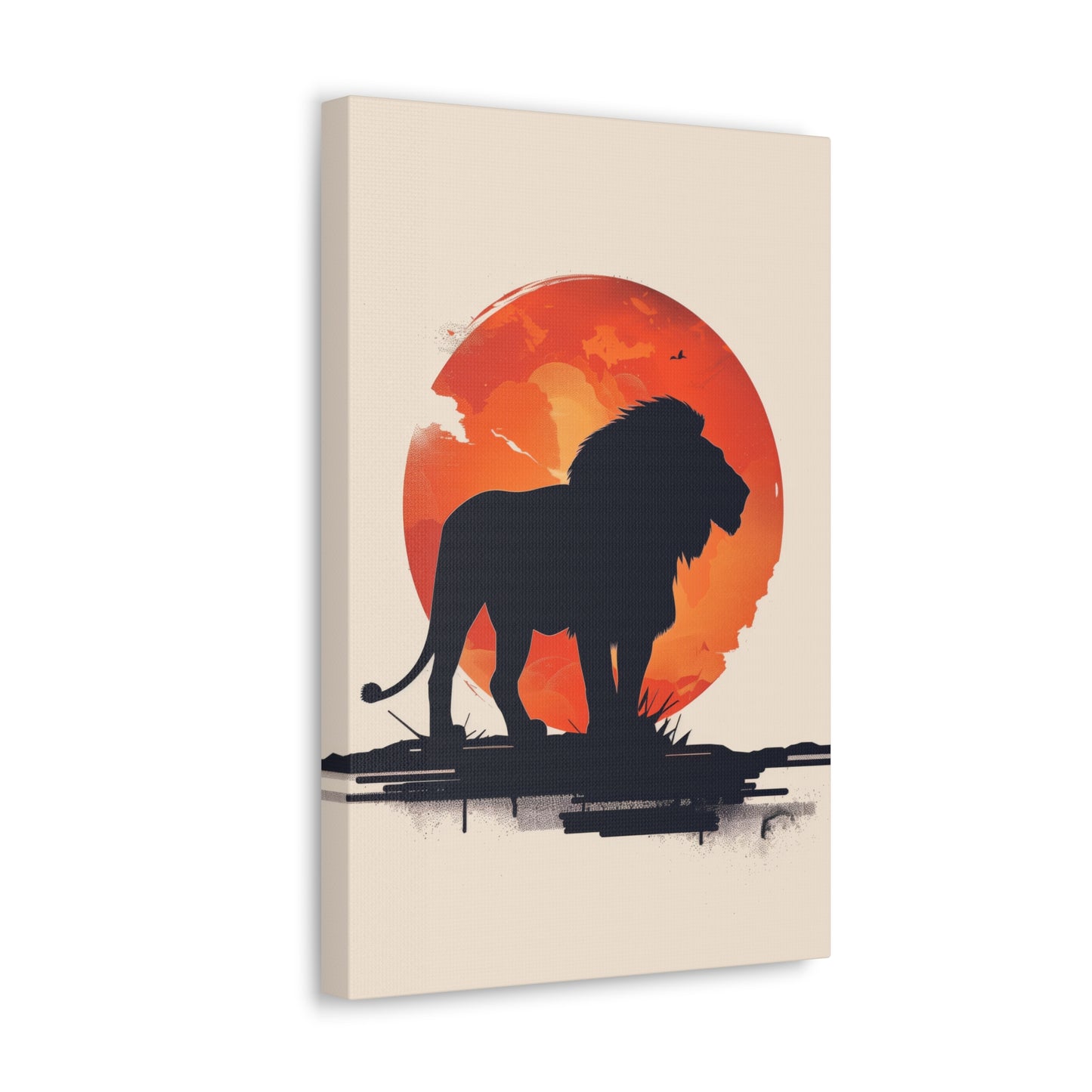 Lion Digital Illustration Canvas Gallery Wraps