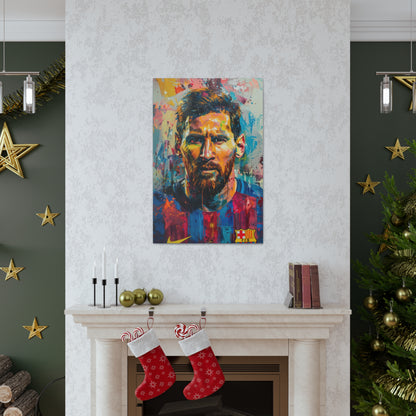 Lionel Messi - Abstract Digital Painting Canvas Gallery Wraps