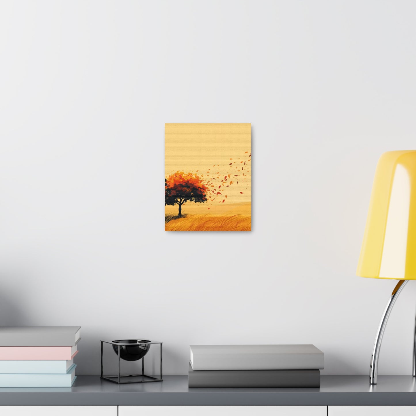 Tree in a Golden Sunset Digital Illustration Canvas Gallery Wraps