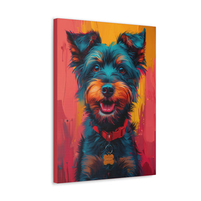 Terrier Dog - Abstract Illustration Canvas Gallery Wraps