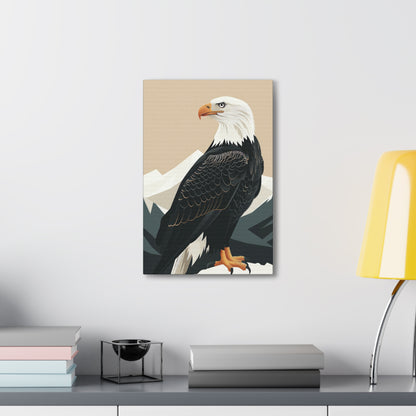 Bald Eagle Digital Illustration Canvas Gallery Wraps