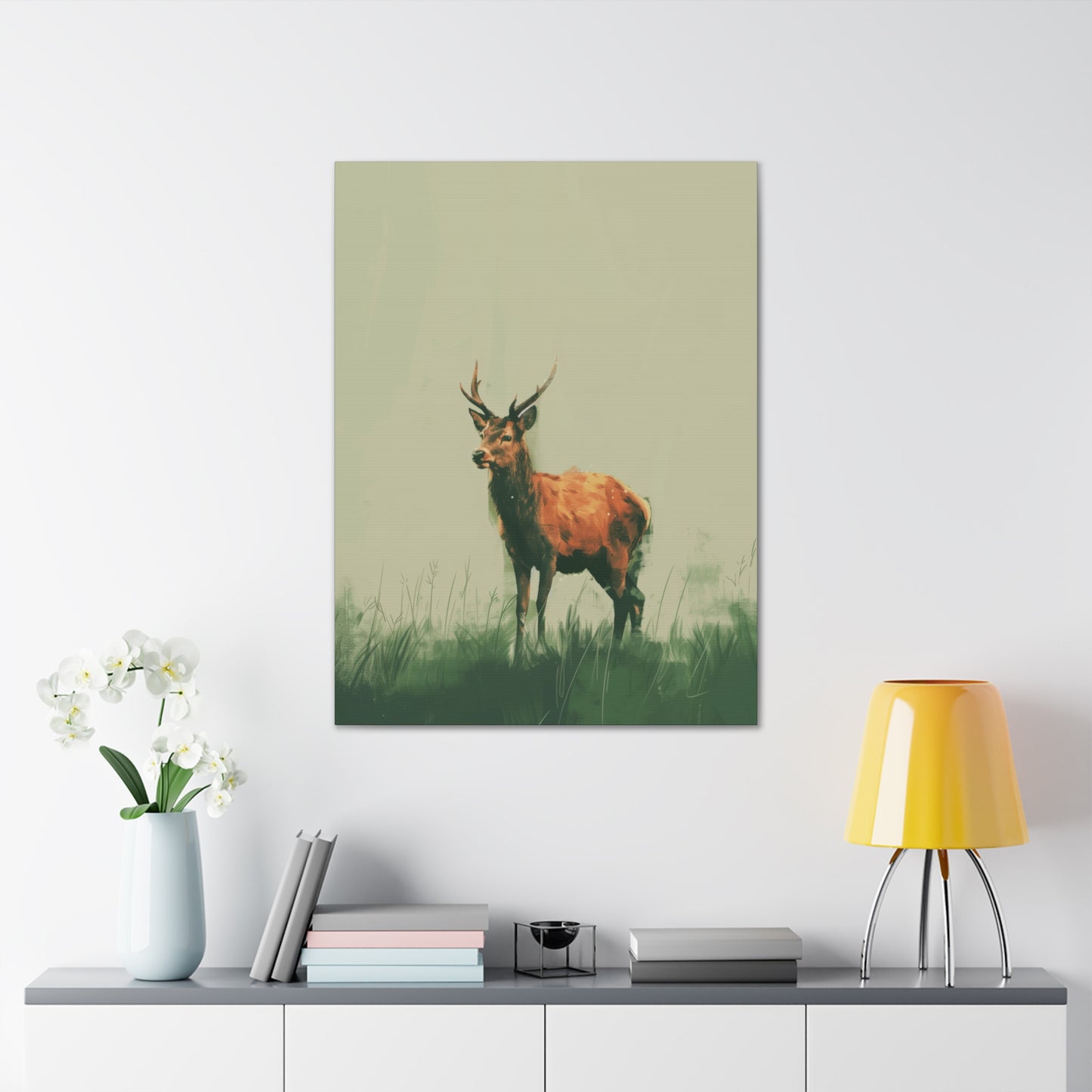 Reindeer Digital Illustration Canvas Gallery Wraps