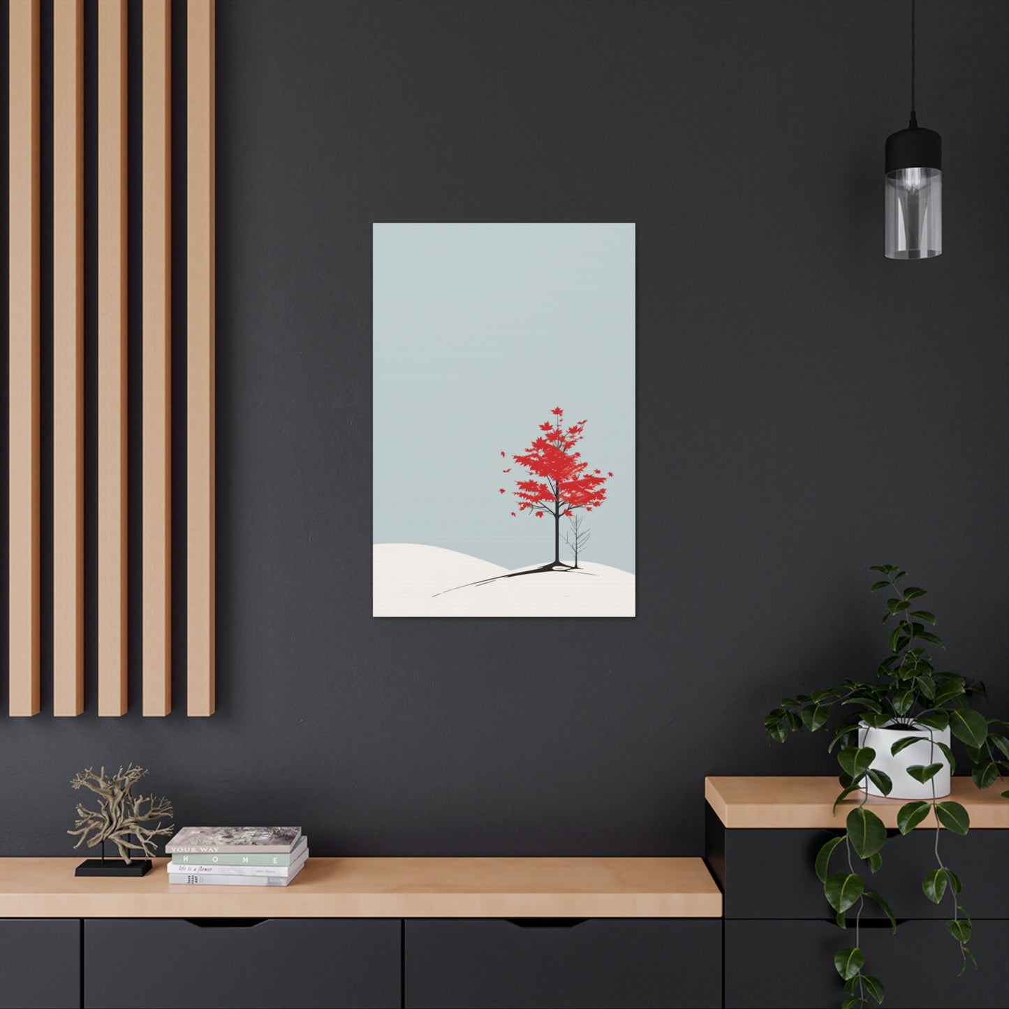 Maple Tree in Winter - Illustration Canvas Gallery Wraps