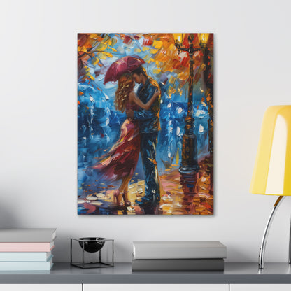 Couple - Leonid Afremov Style Digital Oil Painting Canvas Gallery Wraps