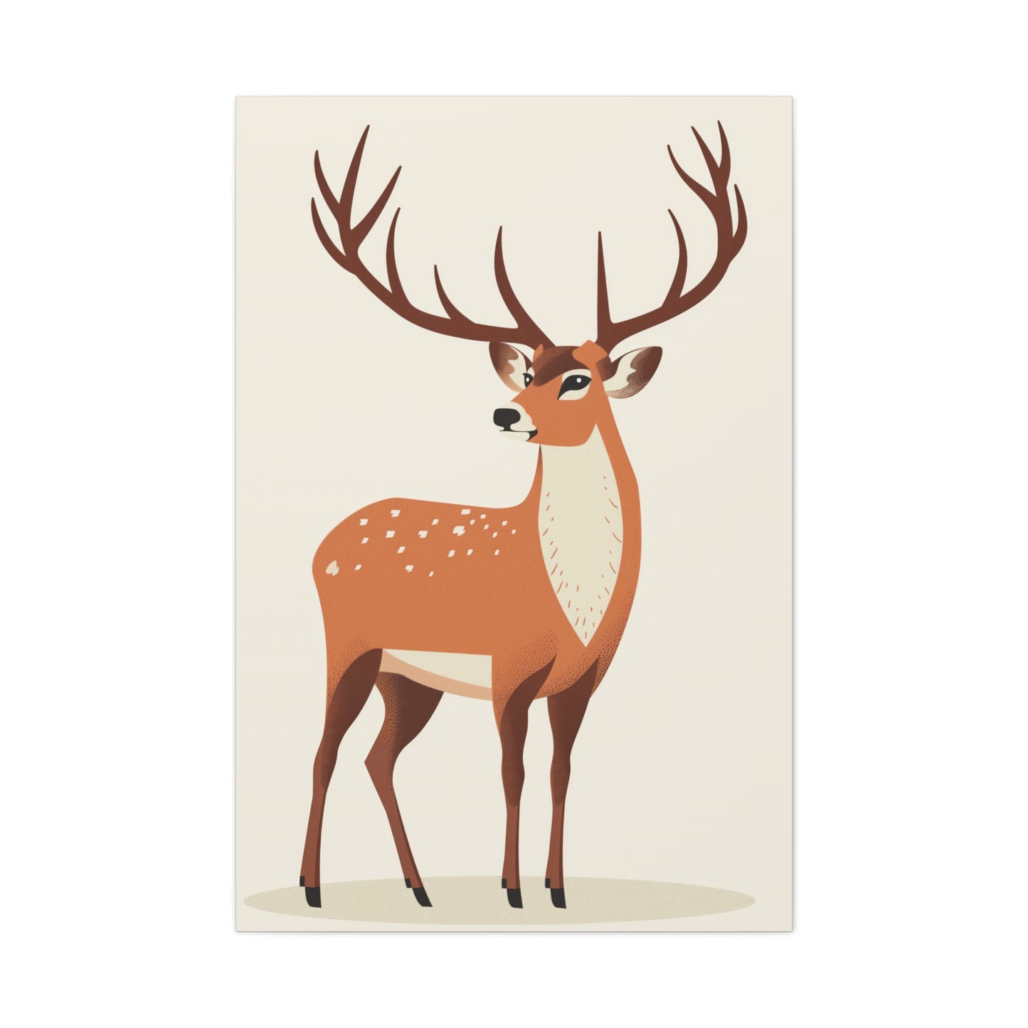 Deer - Digital Illustration Canvas Gallery Wraps