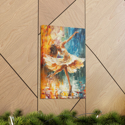 Dancing in the Rain - Leonid Afremov Style Digital Print Canvas Gallery Wraps