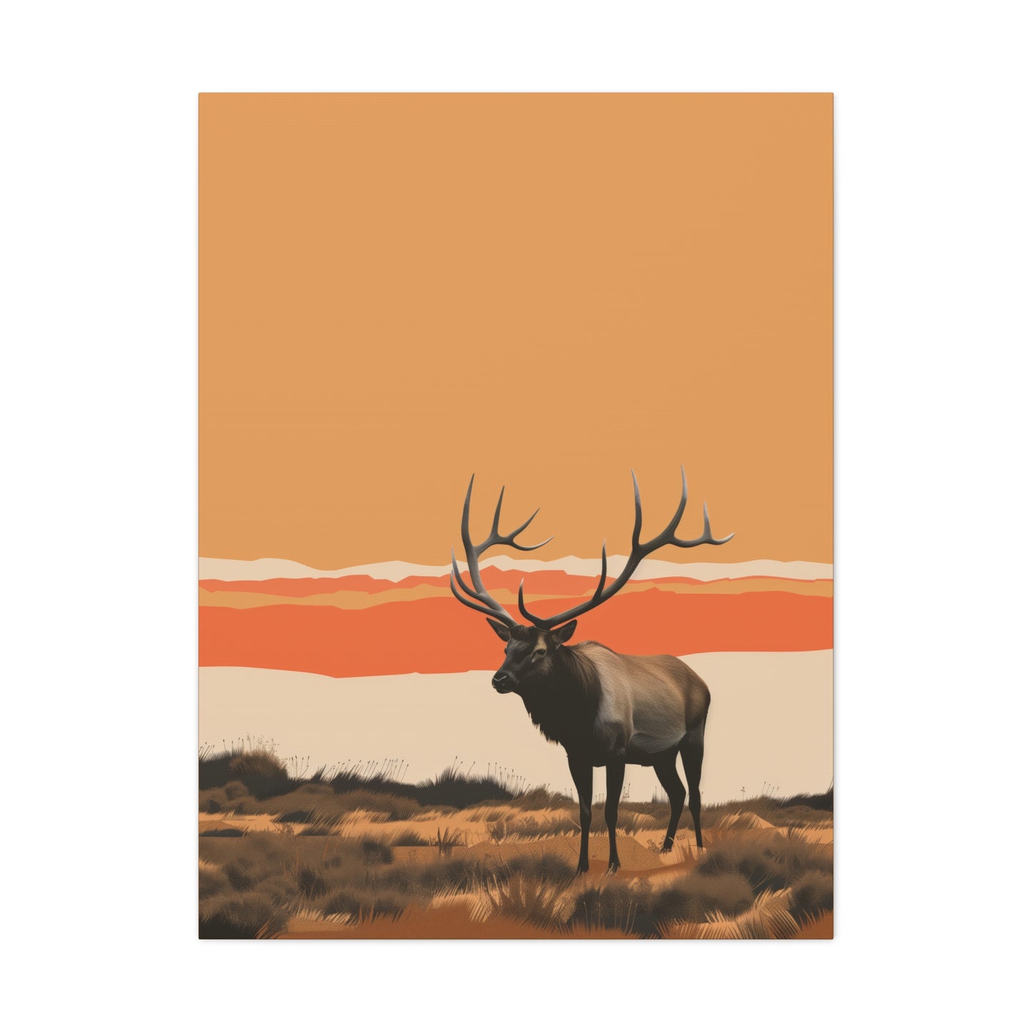 Moose - Digital Illustration Canvas Gallery Wraps