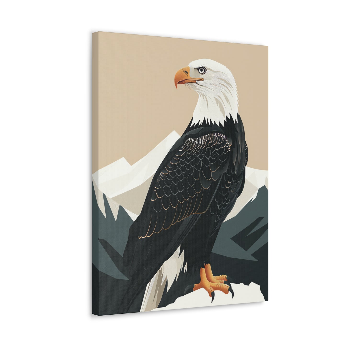 Bald Eagle Digital Illustration Canvas Gallery Wraps