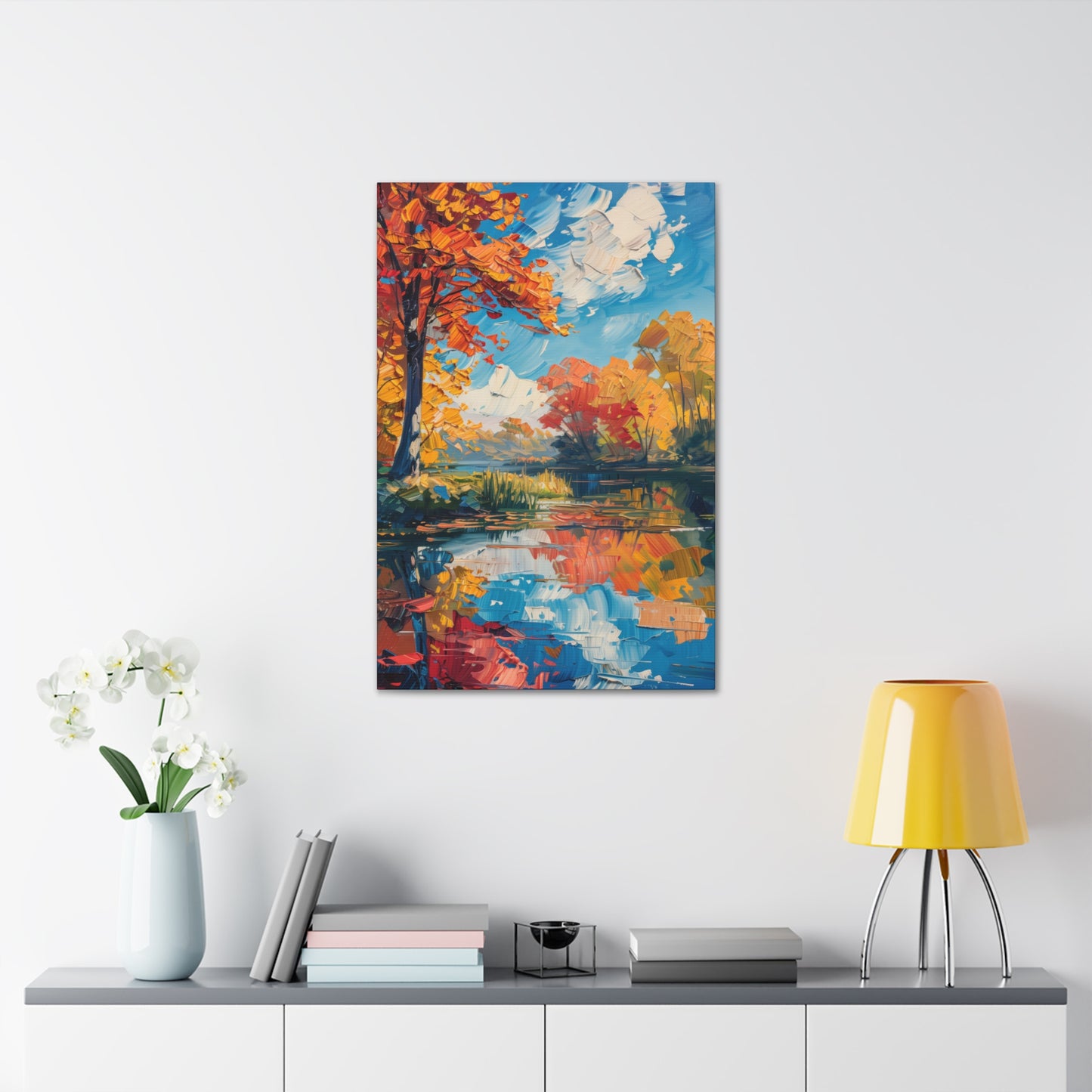 Autumn Nature - Claude Monet Style Digital Print Canvas Gallery Wraps