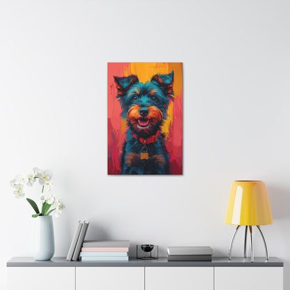 Terrier Dog - Abstract Illustration Canvas Gallery Wraps