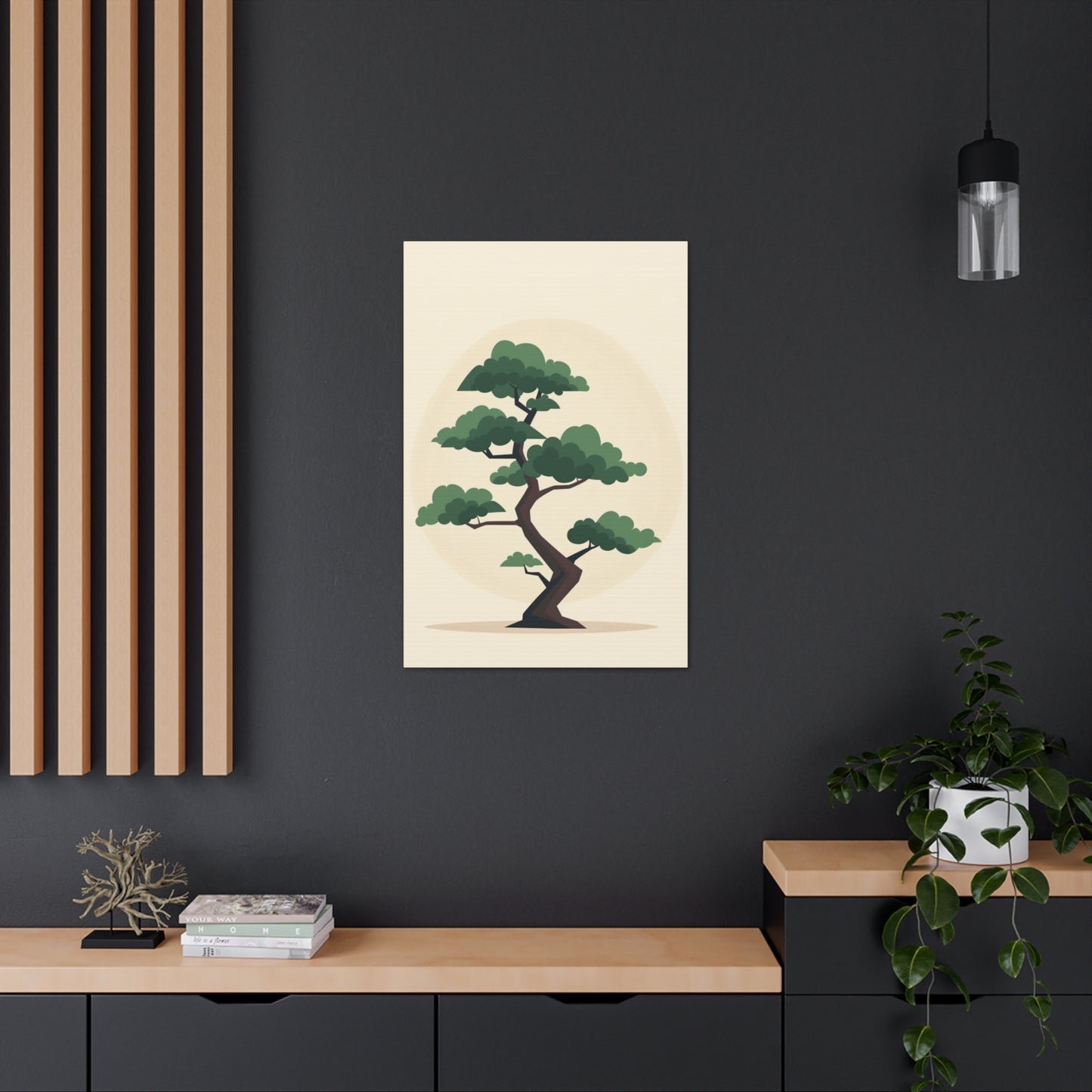 Bonsai Tree - Illustration Canvas Gallery Wraps