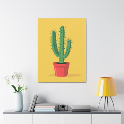 Cactus Plant - Illustration Canvas Gallery Wraps