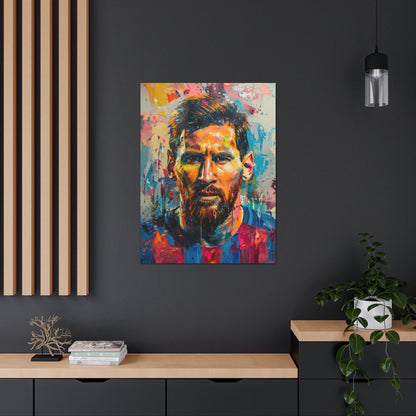 Lionel Messi - Abstract Digital Painting Canvas Gallery Wraps