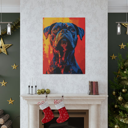 American Pit Bull Terrier - Abstract Illustration Canvas Gallery Wraps