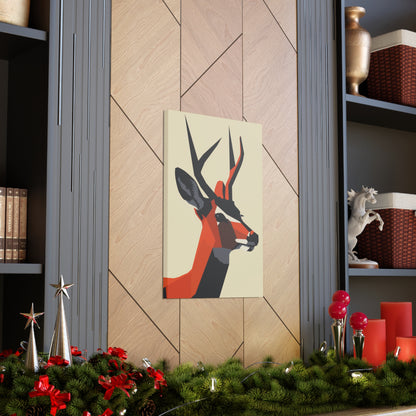 Reindeer with antlers Digital Illustration Canvas Gallery Wraps