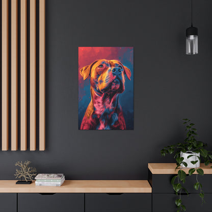 American Pit Bull Terrier - Abstract Illustration Canvas Gallery Wraps