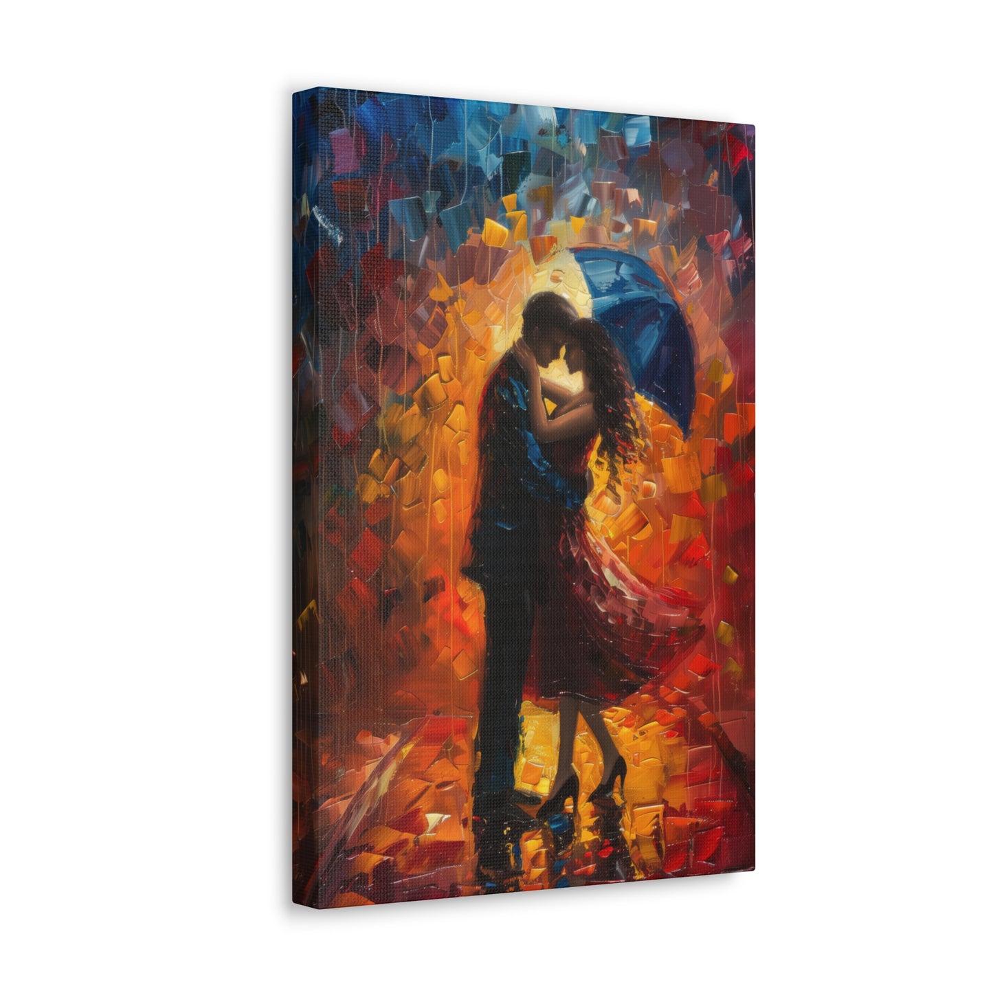 Couple - Leonid Afremov Style Digital Oil Painting Canvas Gallery Wraps