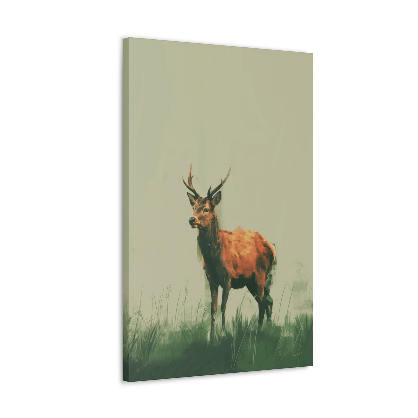 Reindeer Digital Illustration Canvas Gallery Wraps