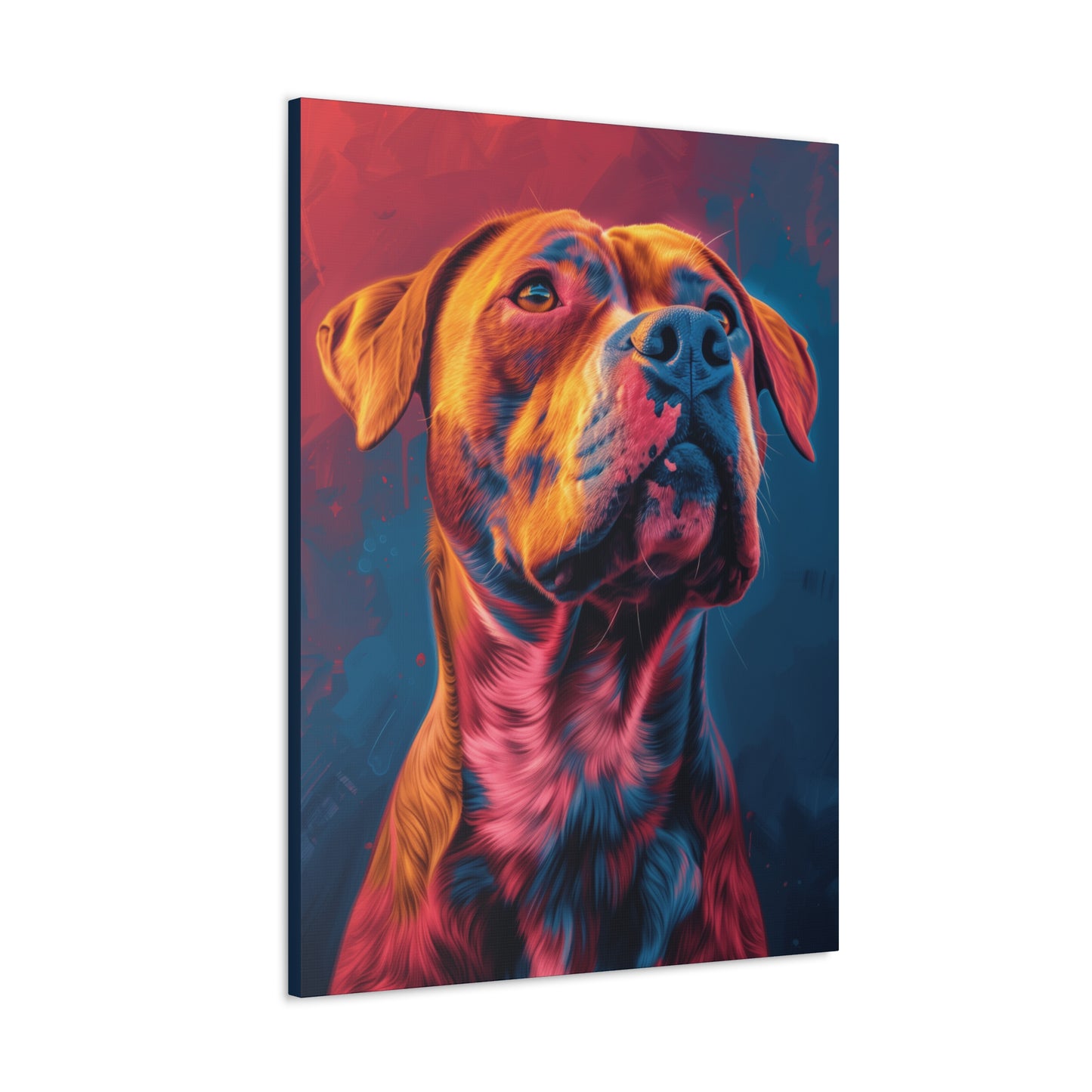 American Pit Bull Terrier - Abstract Illustration Canvas Gallery Wraps