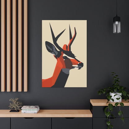 Reindeer with antlers Digital Illustration Canvas Gallery Wraps