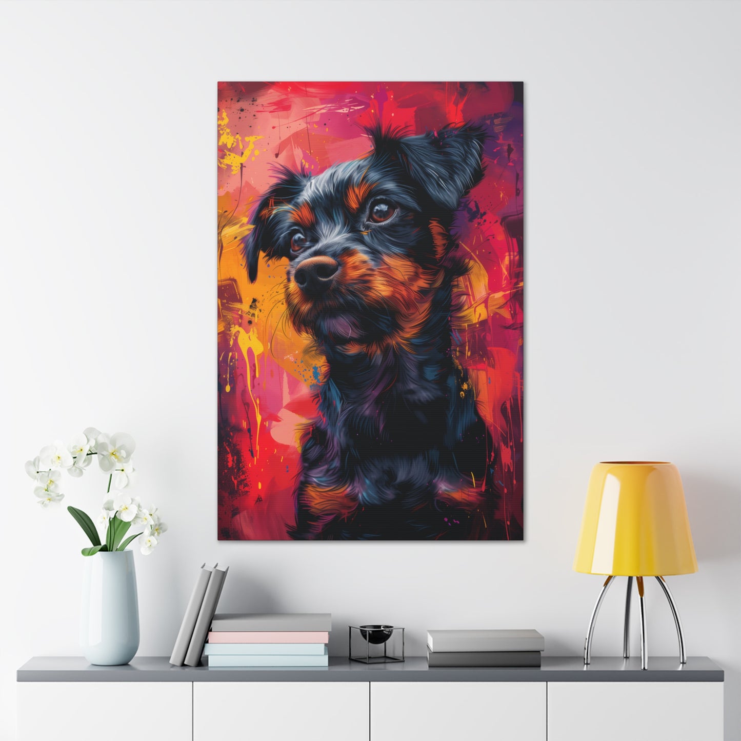 Terrier Dog - Illustration Canvas Gallery Wraps