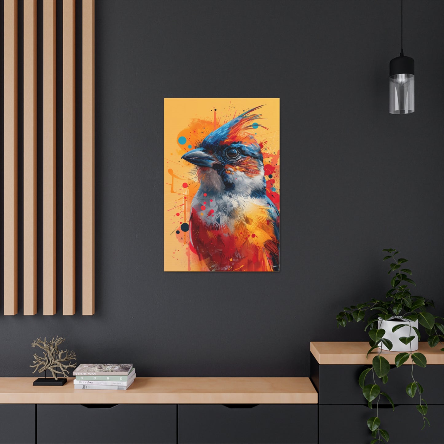 Bird - Abstract Illustration Canvas Gallery Wraps