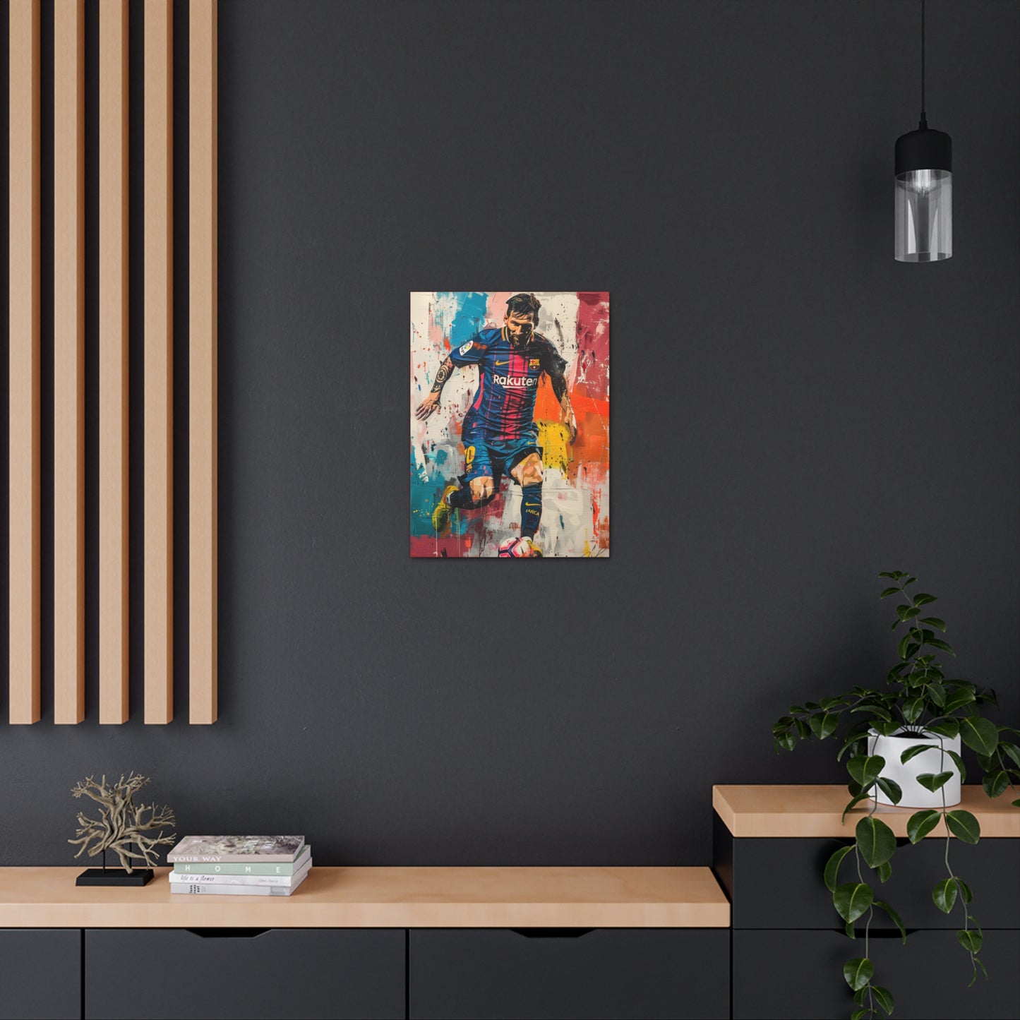 Lionel Messi - Abstract Digital Painting Canvas Gallery Wraps