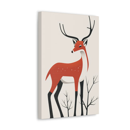 deer Digital Illustration Canvas Gallery Wraps