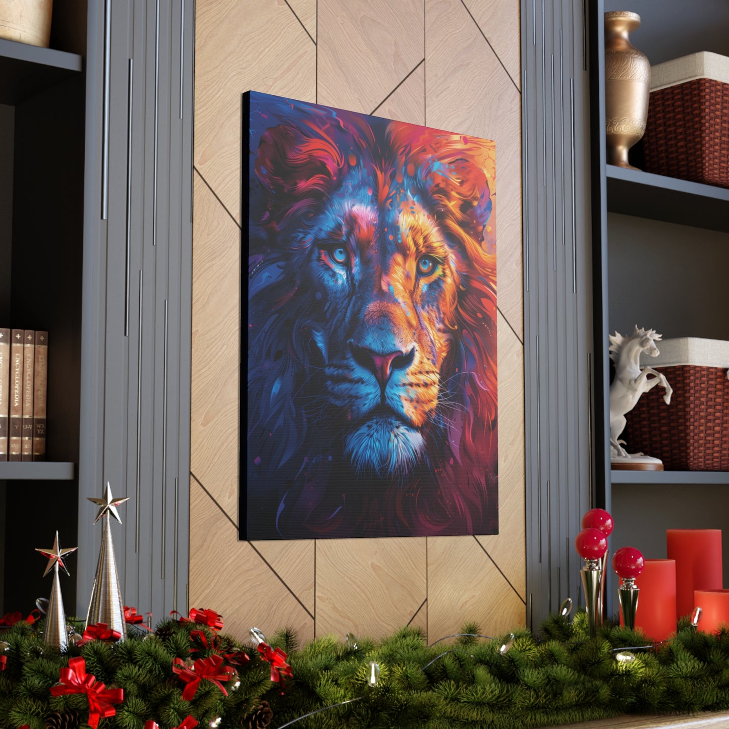 Lion - Illustration  Canvas Gallery Wraps