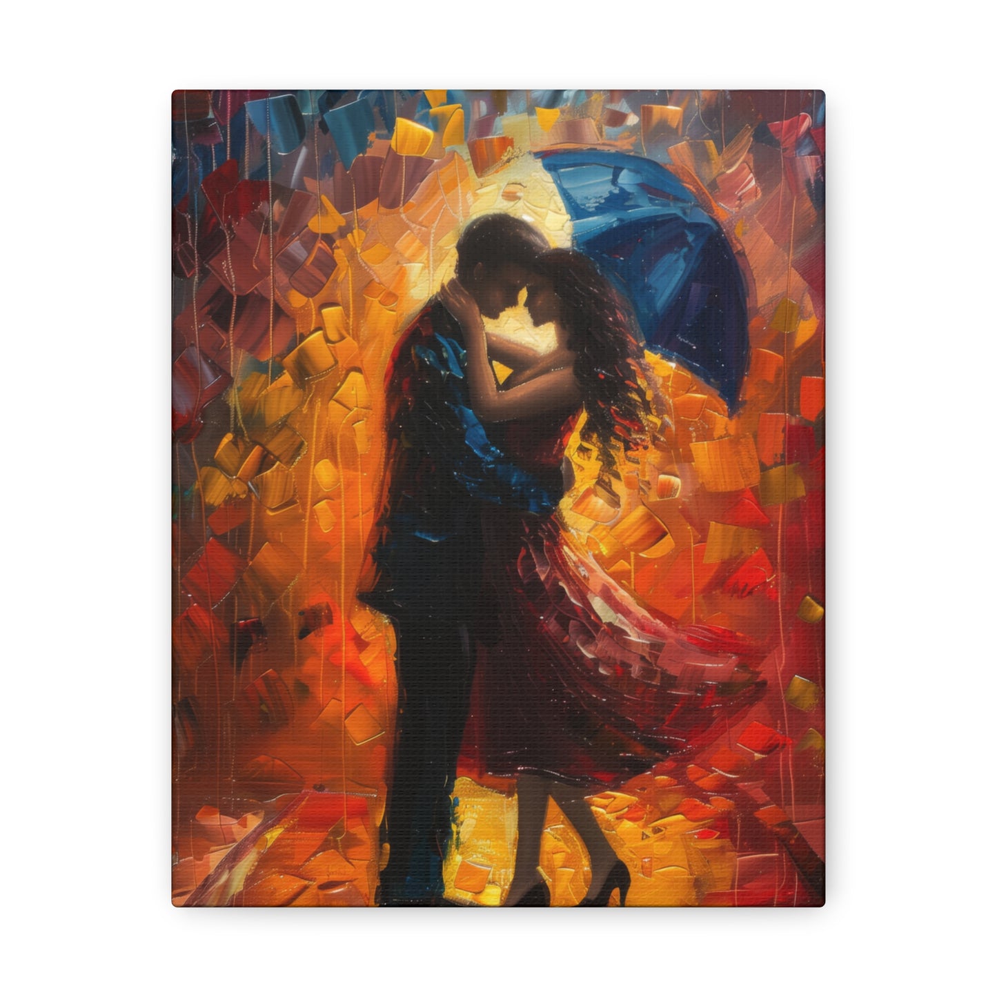 Couple - Leonid Afremov Style Digital Oil Painting Canvas Gallery Wraps