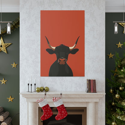 Bull Digital Illustration Canvas Gallery Wraps