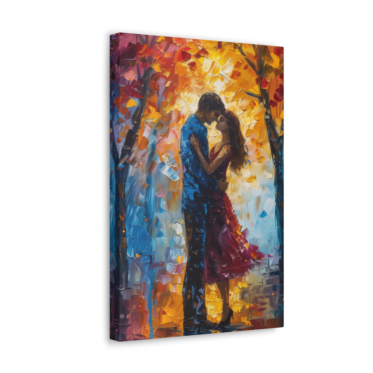 Couple - Leonid Afremov Style Digital Oil Painting Canvas Gallery Wraps