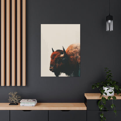 Bison - Illustration Canvas Gallery Wraps