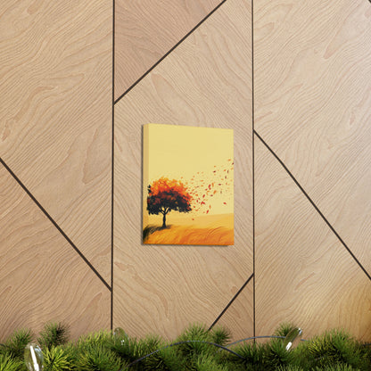 Tree in a Golden Sunset Digital Illustration Canvas Gallery Wraps