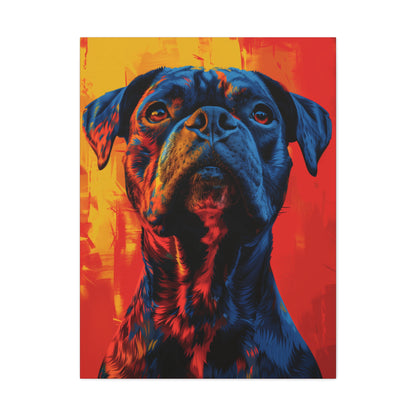 American Pit Bull Terrier - Abstract Illustration Canvas Gallery Wraps