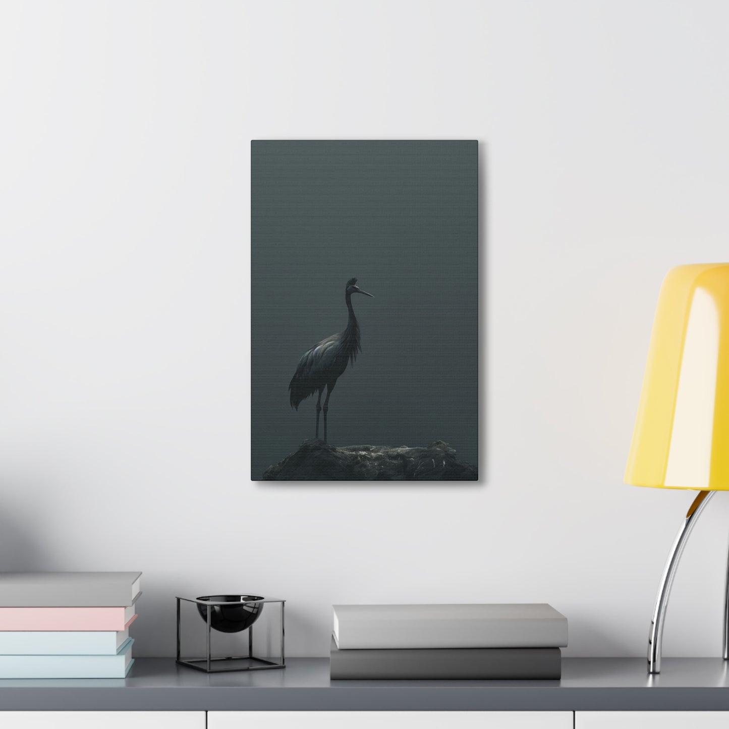 Egret Digital Illustration Canvas Gallery Wraps