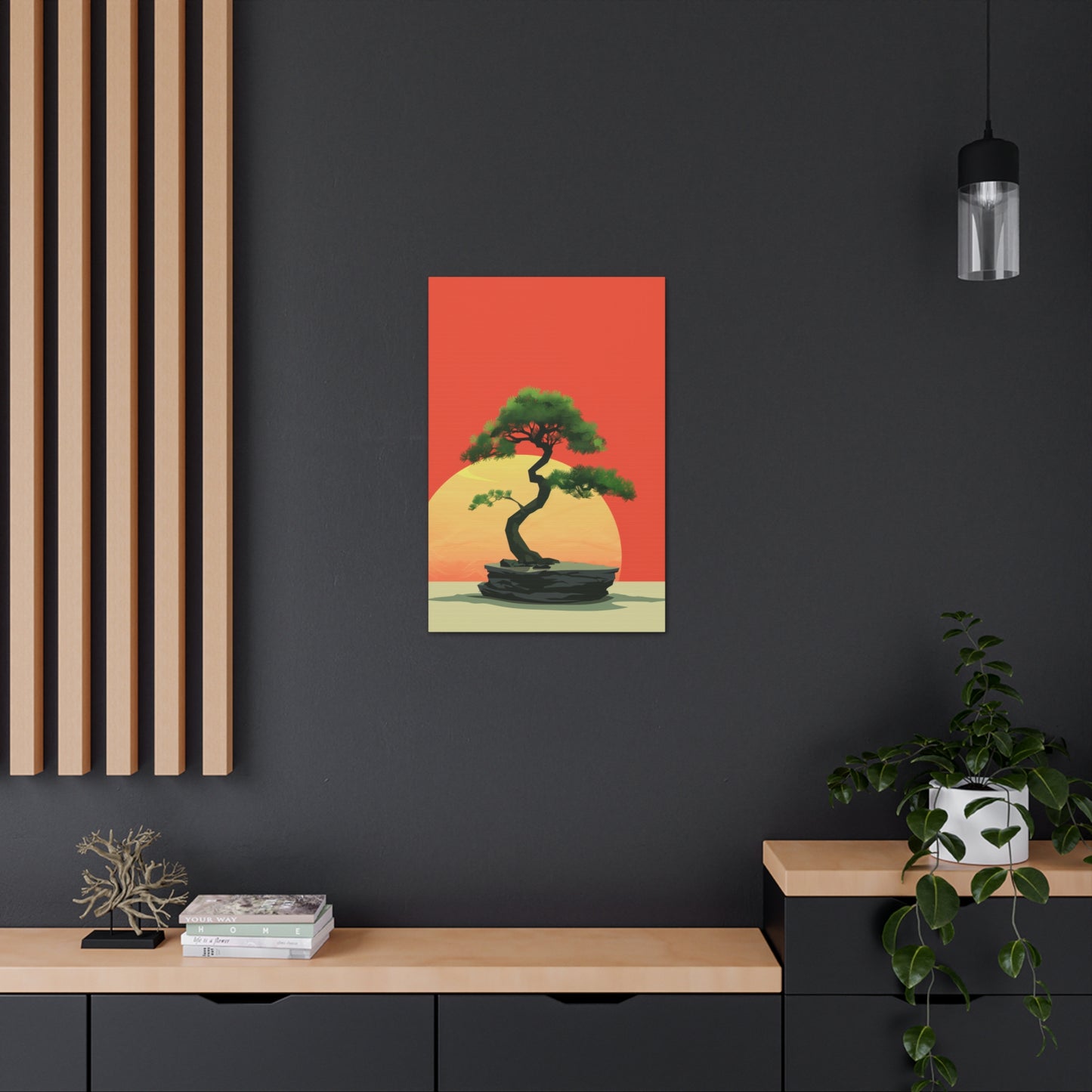 Bonsai Tree - Illustration Canvas Gallery Wraps