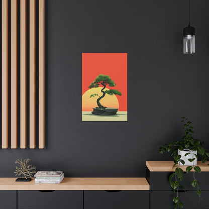 Bonsai Tree - Illustration Canvas Gallery Wraps