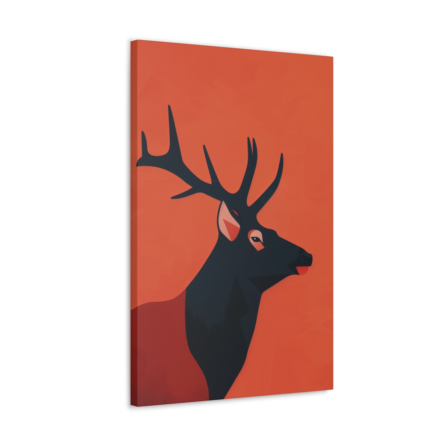 Reindeer with antlers Digital Illustration Canvas Gallery Wraps